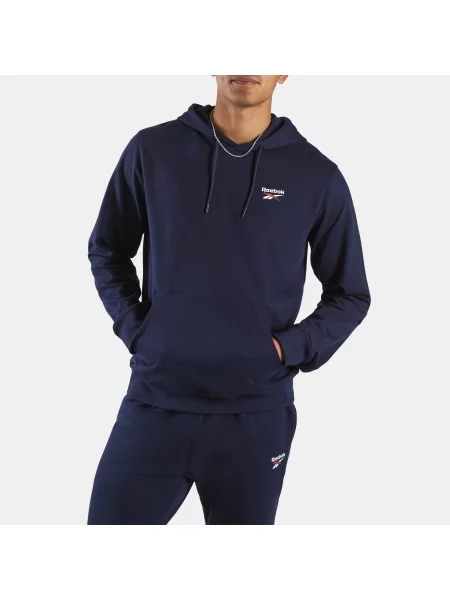 Reebok ID Mała bluza z kapturem z francuskiej frotte z logounisex Vector Navy Size: XS granatowa