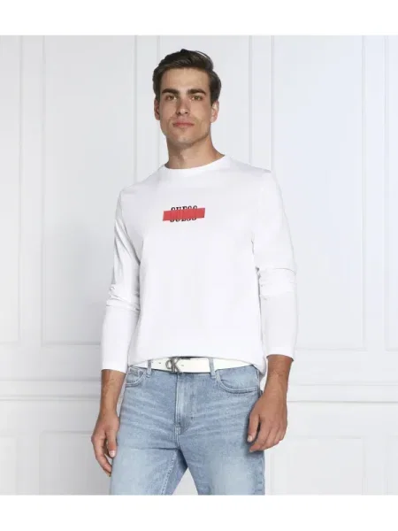 Tricou mânecă lungă Guess alb