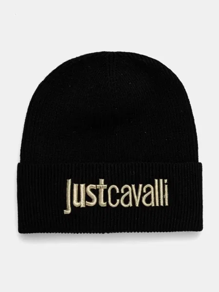 Just Cavalli sapka gyapjú keverékből fekete