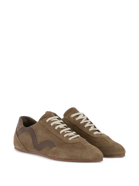 Sneakerși Lardini din piele de căprioară maro
