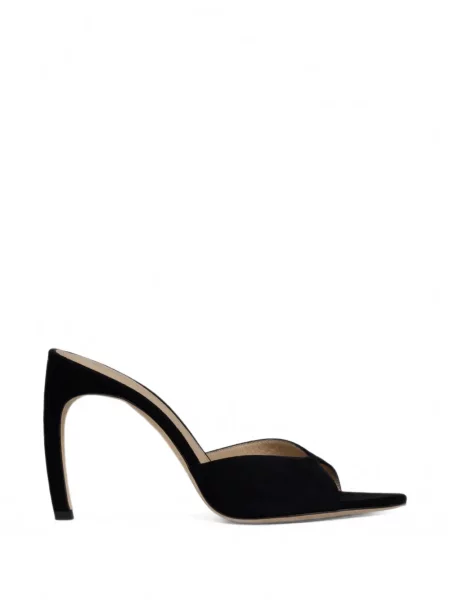 Papuci tip mules Victoria Beckham negru