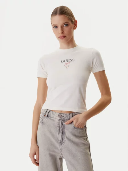 Guess Jeans Marškinėliai Écru