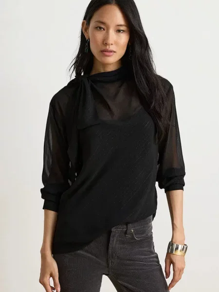 Lauren Ralph Lauren bluză pentru femei negru