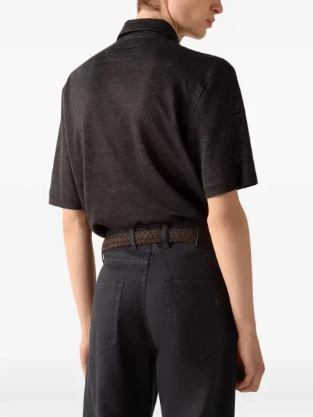 Tricou polo Zegna gri