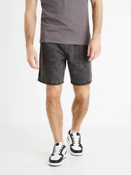 Džínové šortky Celio šedé