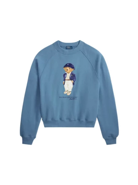 Polo Ralph Lauren sweter z bawełną niebieski