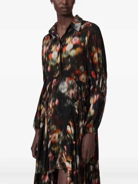 Rochie Allsaints cu model floral cu imagine negru