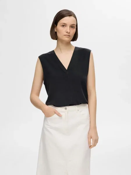 SELECTED Bluză SLFBERTA BELLIS' negru