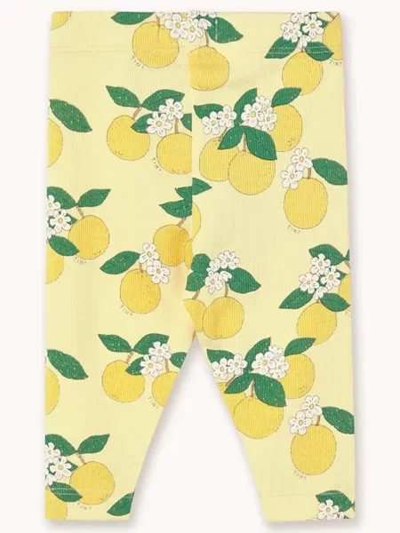 Tinycottons Kojenecké legíny ORANGES RIB BABY PANT žluté