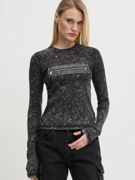 Tricou mânecă lungă Diesel gri