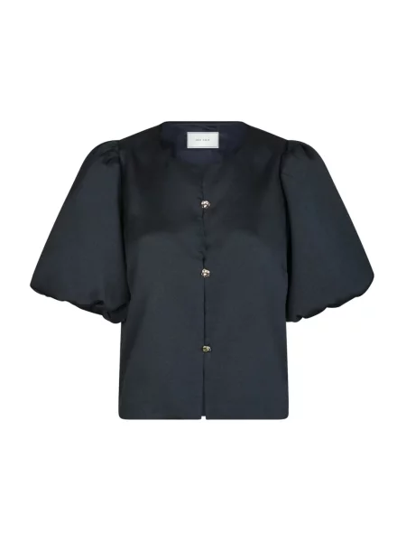 Satynowa bluzka Neo Noir niebieska