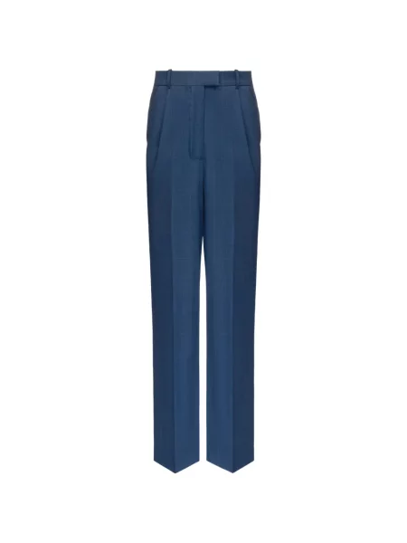 Pantaloni Situationist de lână albastru