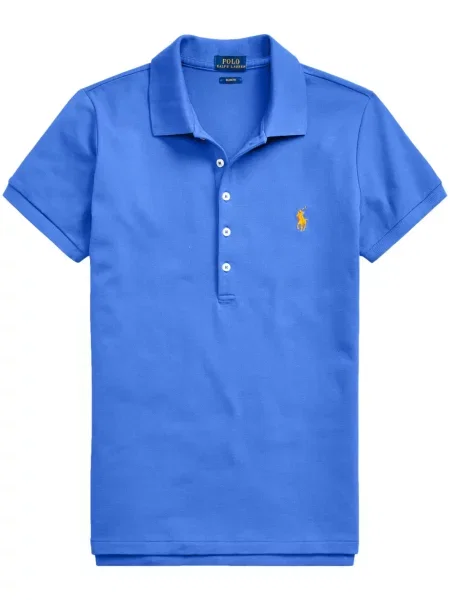 Polo Polo Ralph Lauren cu broderie din piele de căprioară negru