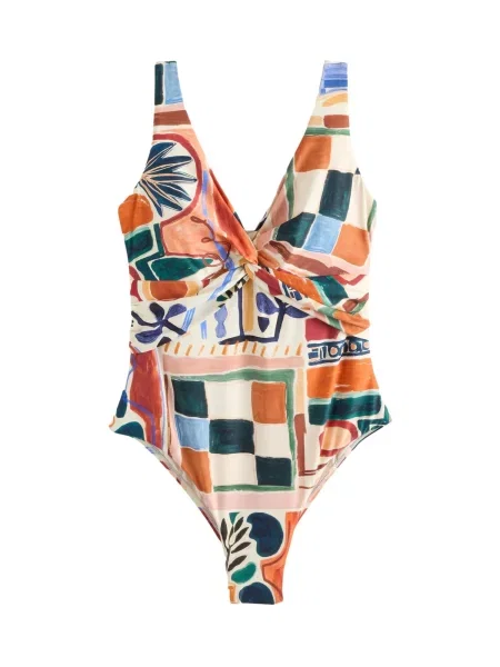 Next Costum de baie întreg / portocaliu verde