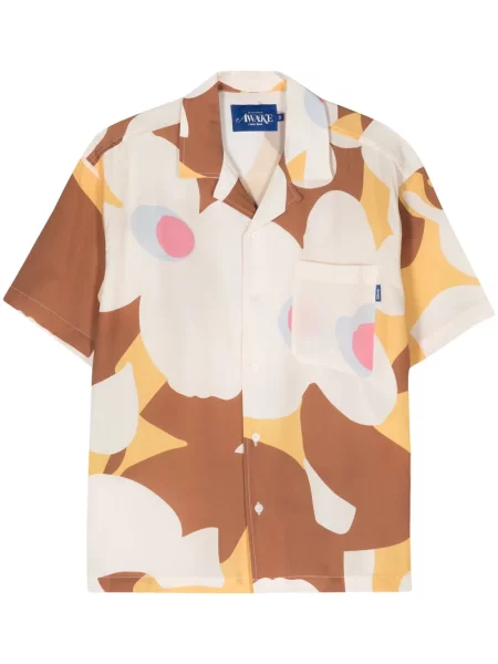 Cămașă Awake Ny cu model floral cu imagine scurtă