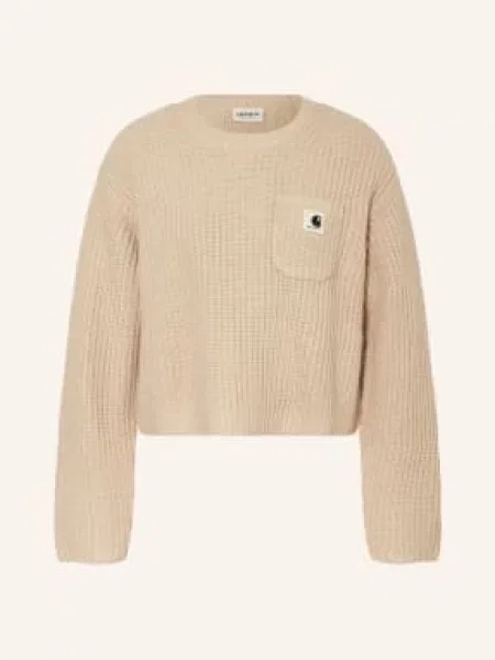 Carhartt WIP sweter z dodatkiem wełny W Mira Sweater ciepły beżowy