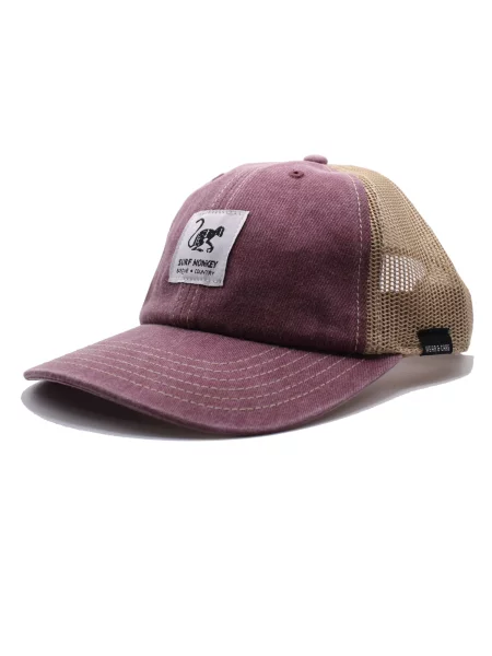 Surf Monkey Șapcă sport Trucker Kappe Lona Organico burgundy roșu