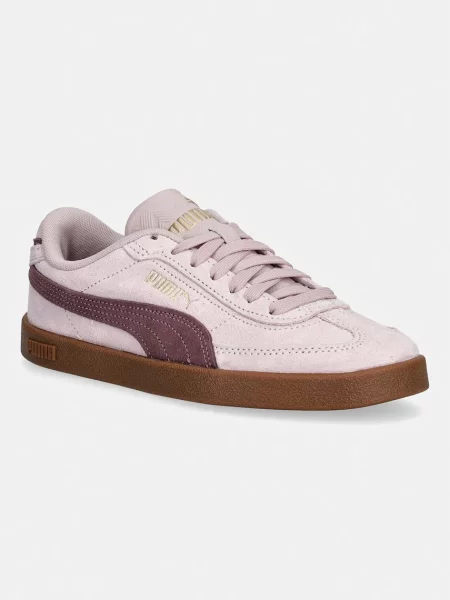 Pantofi Puma din piele de căprioară roz