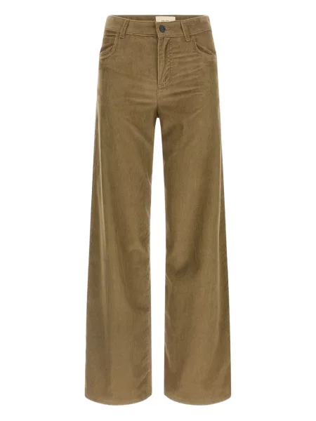 Spodnie The Row sztruksowe z 5 kieszeniami brązowe