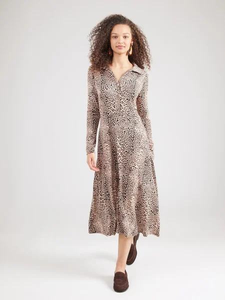 Morgan Rochie tip bluză / maro coniac / negru bej