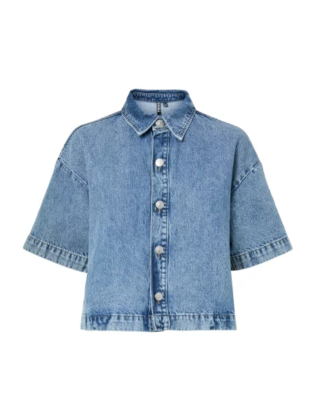 PIECES Bluză PCSKY denim albastru