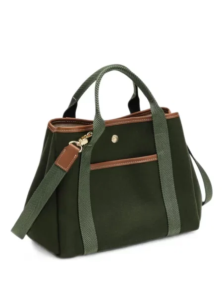 Geantă shopper Rue De Verneuil din piele verde