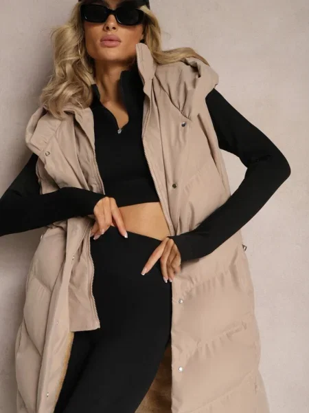 Vestă Other cu glugă bej