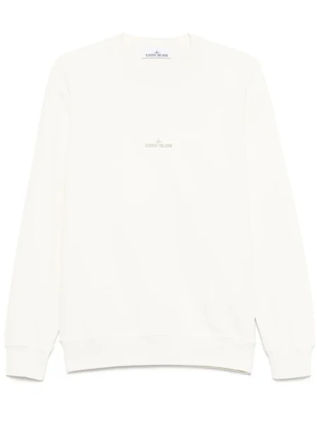 Hanorac Stone Island cu strasuri alb