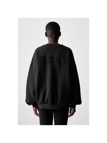 WRSTBHVR Verice bluza oversize z bawełną czarna