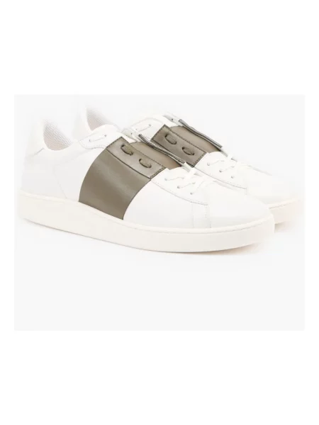 Lniane sneakersy Valentino Garavani białe