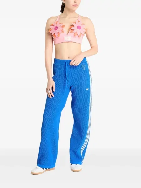 Top sport Adidas cu dungi de catifea cord tenis albastru