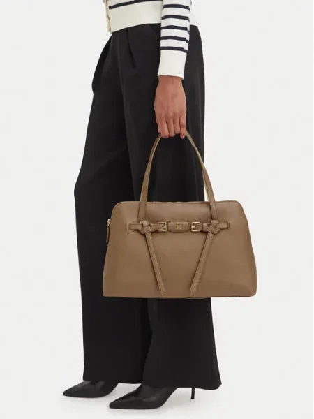 Torbica Tommy Hilfiger Th Buckle Tote bež