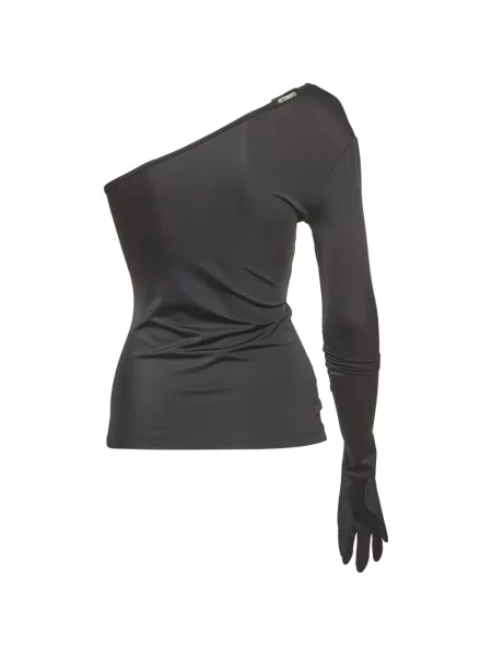 Top Vetements cu un umăr gol negru