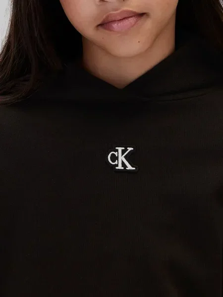 Суичър с качулка Calvin Klein Jeans черно