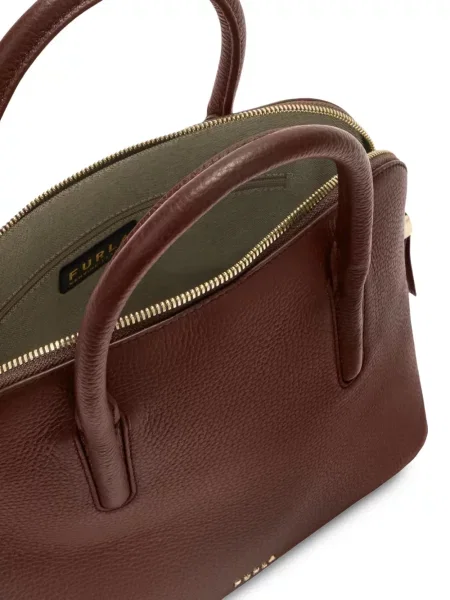 Geantă shopper Furla din piele maro