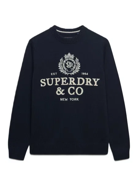 Superdry & Co Pulover crem / marin albastru