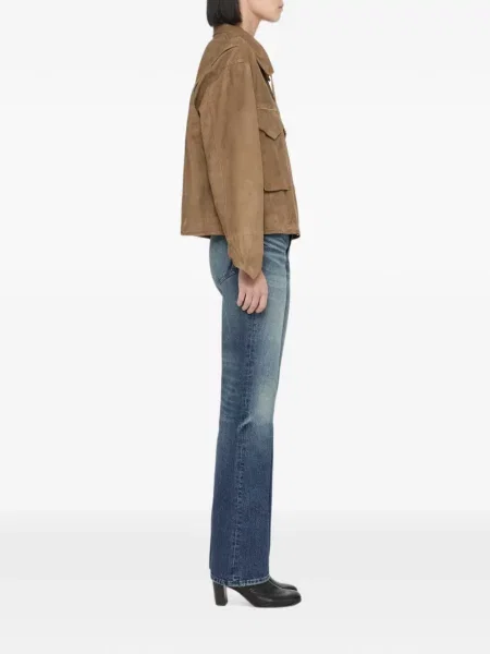 Велурено яке Allsaints кафяво