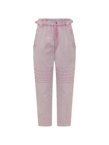 Pantaloni Marant Etoile cu volane roz