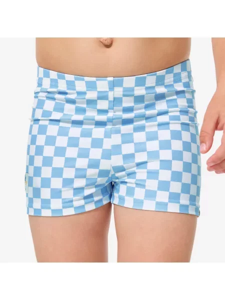 Bokserki kąpielowe dla malucha Decathlon Titou Square niebieskie