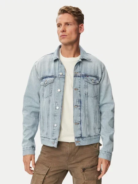 Tommy Jeans Kurtka jeansowa Ryan Jacket Rwb jasny niebieski