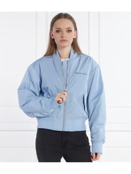 Tommy Jeans Geacă bomber | Cropped Fit albastru