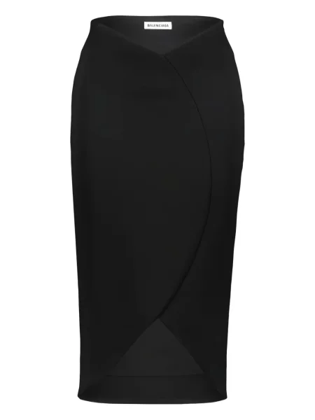 Fustă midi Balenciaga până la genunchi negru