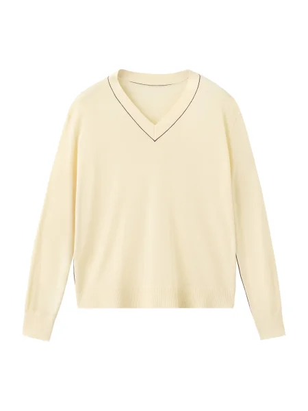 MANGO Pulover BERT galben deschis negru