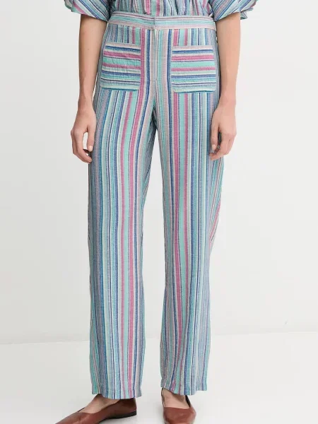 Hoss Intropia spodnie turkusowy proste high waist