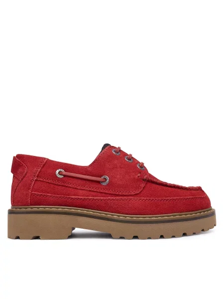 Pantofi Tommy Jeans Tjw Archive Low Boat Shoe roșu