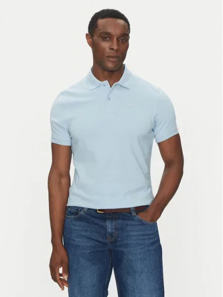 Barbour Поло Original Sports Tailored Fit блакитний
