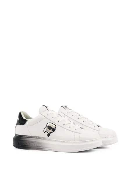 Sneakerși Karl Lagerfeld din dantelă alb