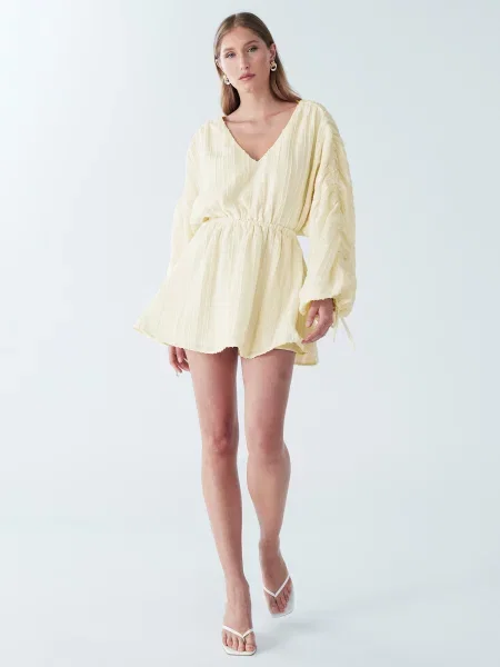 BWLDR Rochie Wright pastel galben