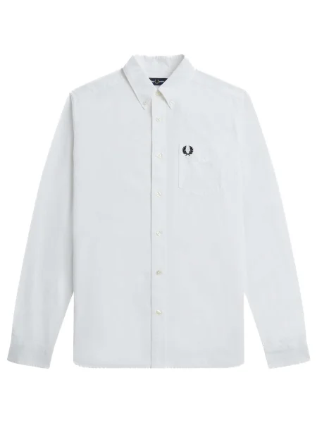 Dlhý košeľa Fred Perry keper s dlhými rukávmi béžová