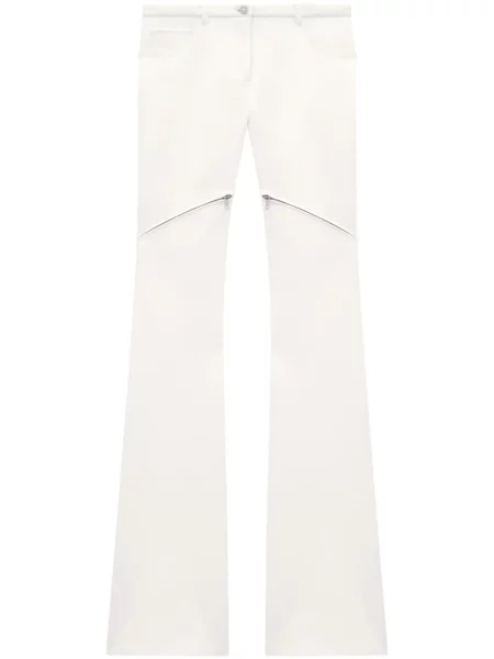 Pantaloni Courreges din țesătură twill alb
